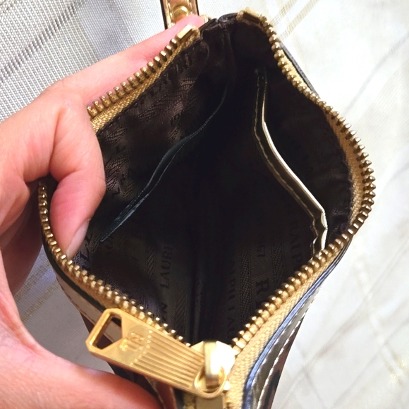 Lauren by Ralph Lauren Gold & Animal Print Wristlet - Picture 7 of 13